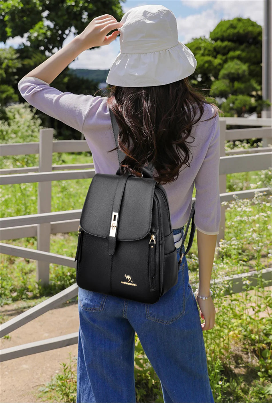 Leather Backpacks Vintage Female Shoulder Bags