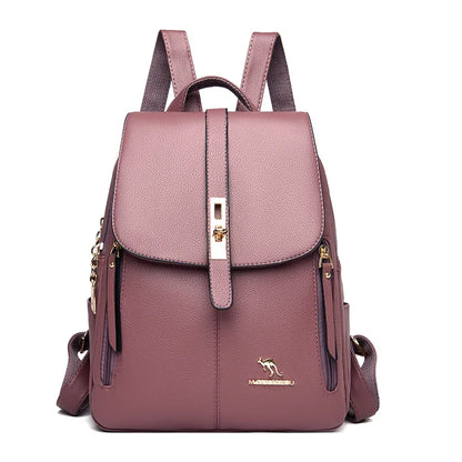 Leather Backpacks Vintage Female Shoulder Bags