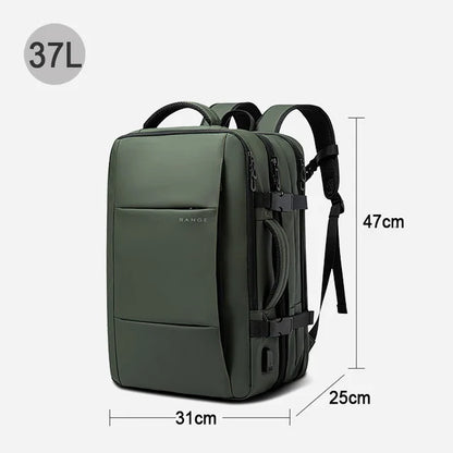 Travel Backpack Men Expandable USB Bag