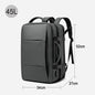 Travel Backpack Men Expandable USB Bag