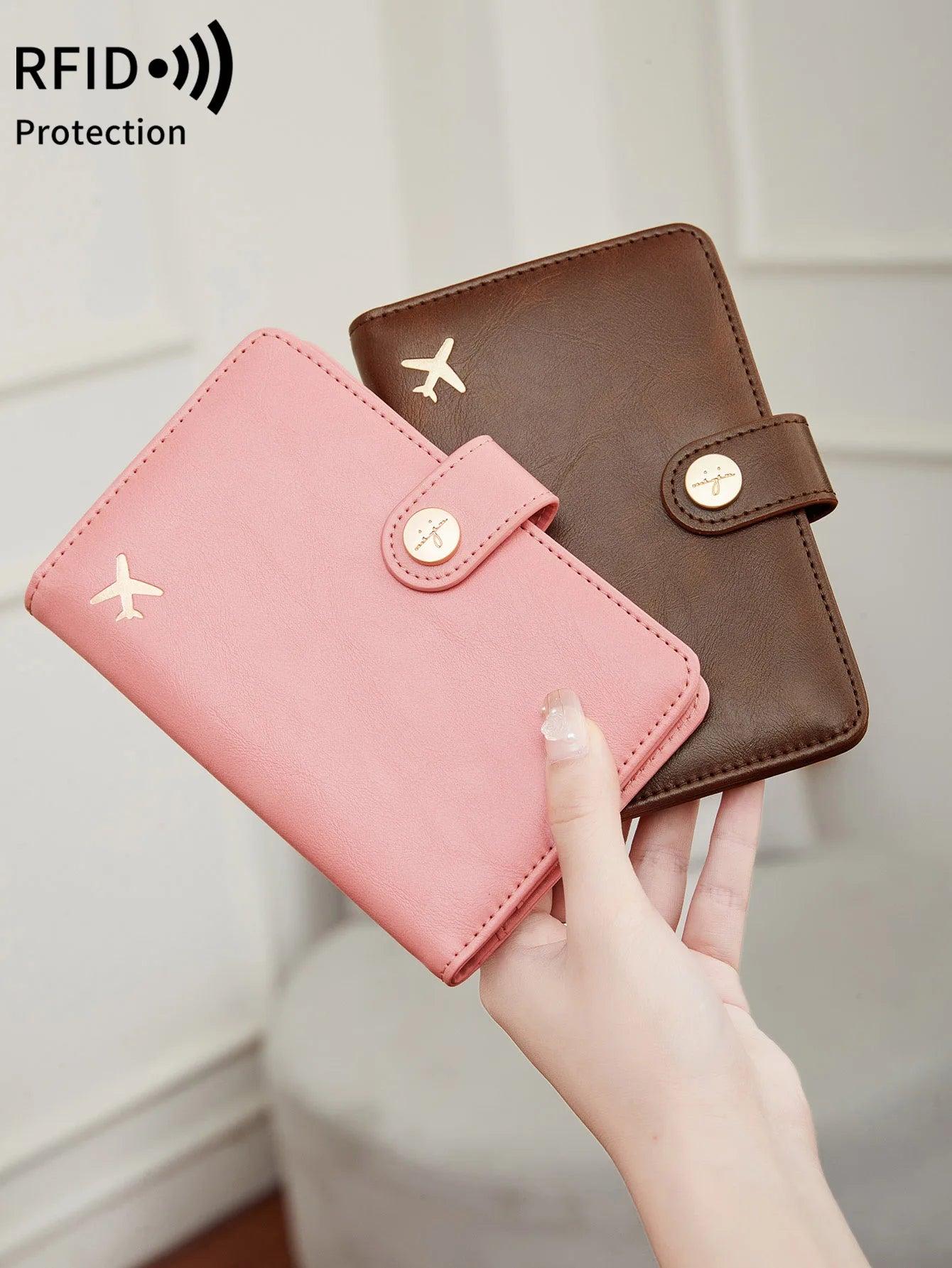 passport clip multifunctional PU leather wallet