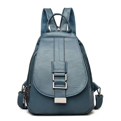 Women Leather Backpacks Female Vintage Backpack