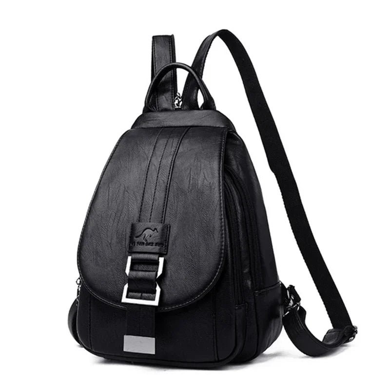 Women Leather Backpacks Female Vintage Backpack