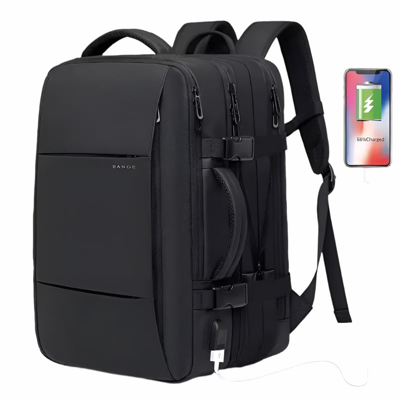 Travel Backpack Men Expandable USB Bag