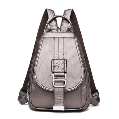 Women Leather Backpacks Female Vintage Backpack